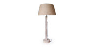 naturel houten lamp met jute kap Label25
