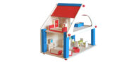 houten poppenhuis met meubels Label25