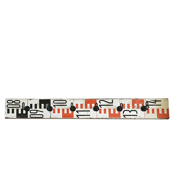 kapstok landmeter met 6 haken Label25